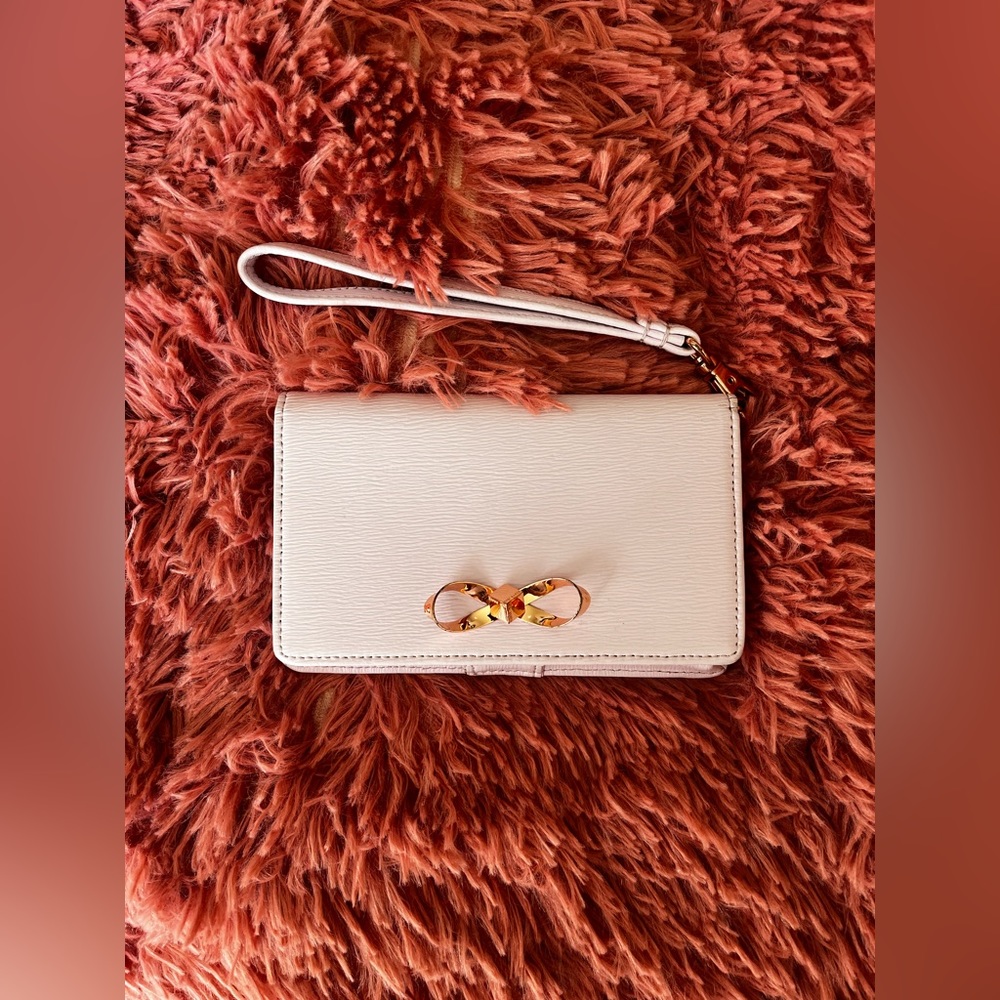 TED BAKER Pink Wallet with Rose Gold Bow